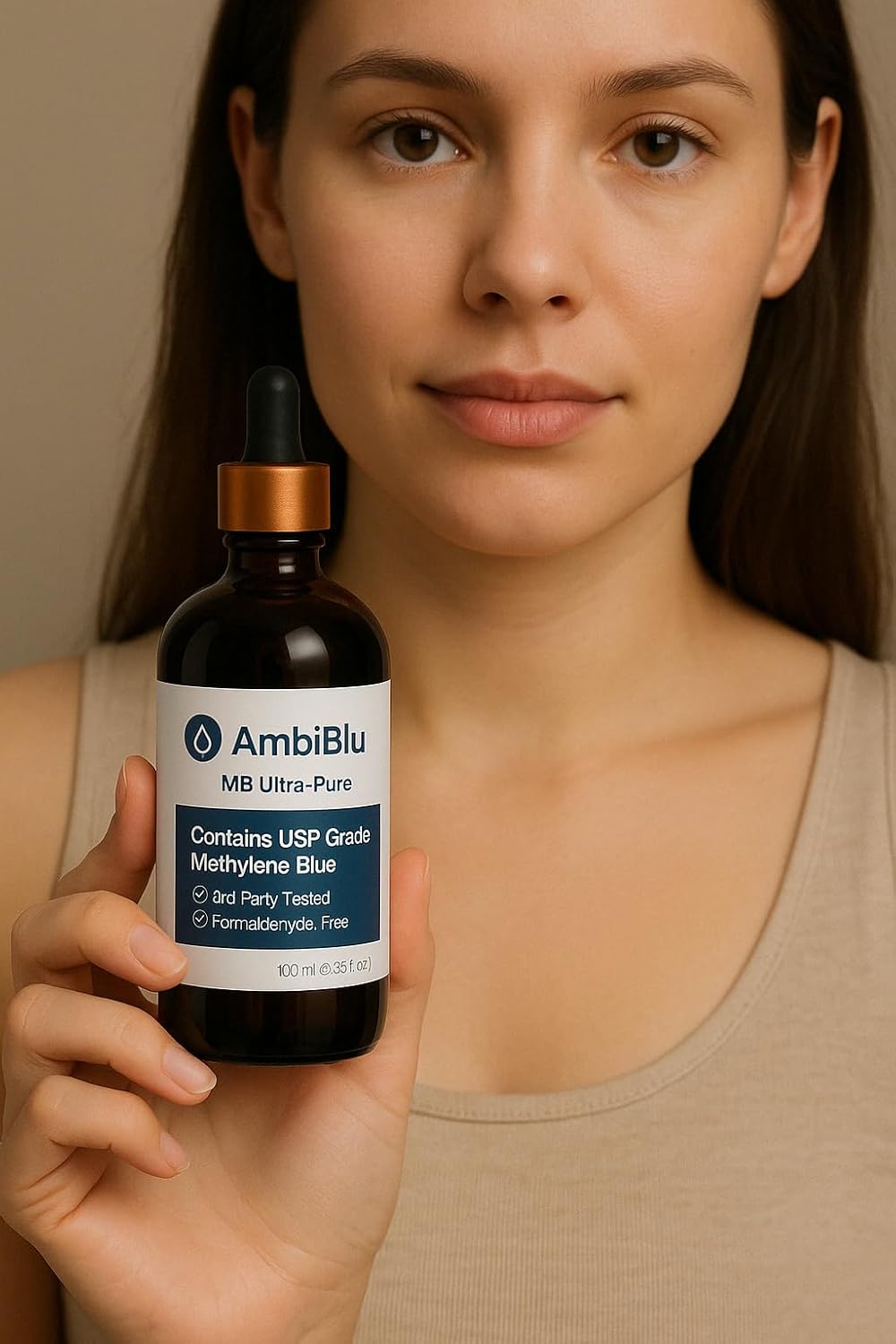 USP Grade Methylene Blue Solution, 100ml, Formaldehyde-Free, 1% w/v
