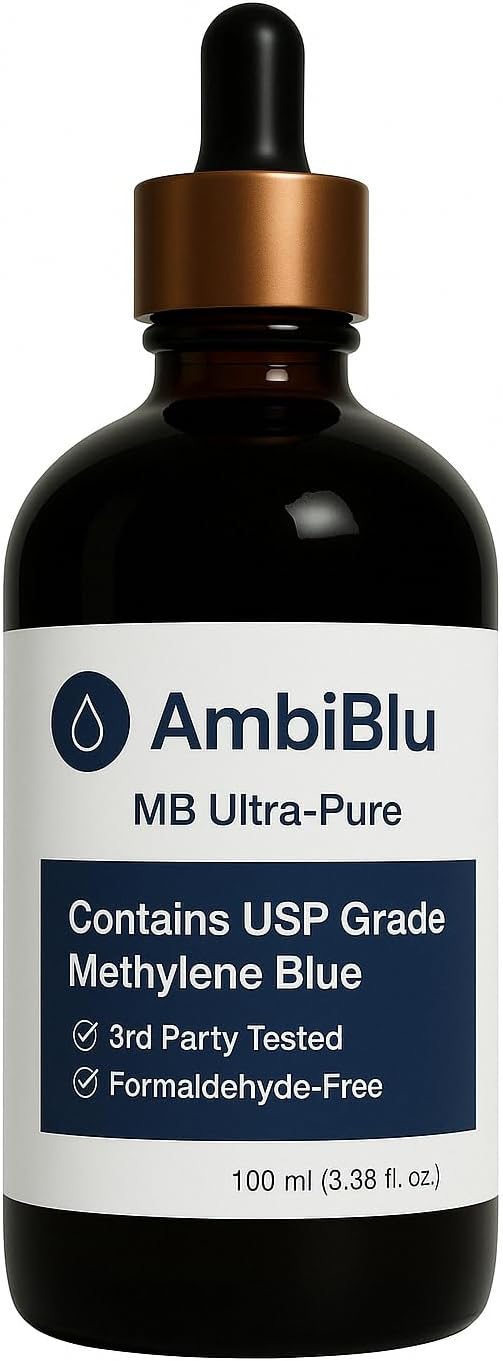 USP Grade Methylene Blue Solution, 100ml, Formaldehyde-Free, 1% w/v